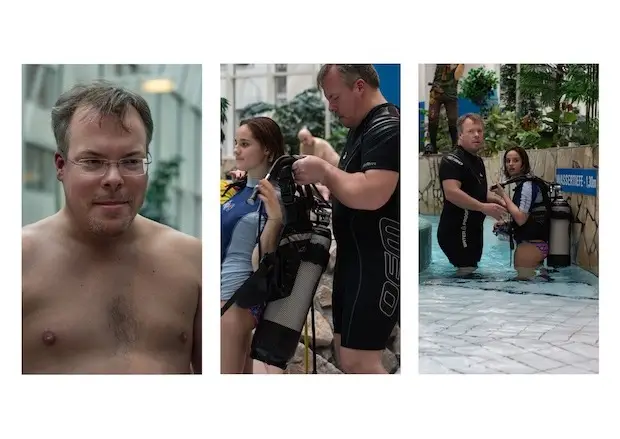 Taucher hilft Schülerin im Pool 