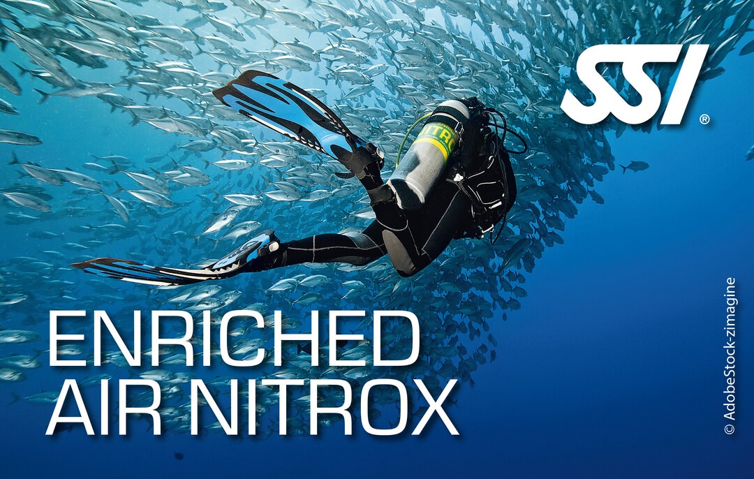 a scuba diver in a scuba suit with a scuba diver in the background