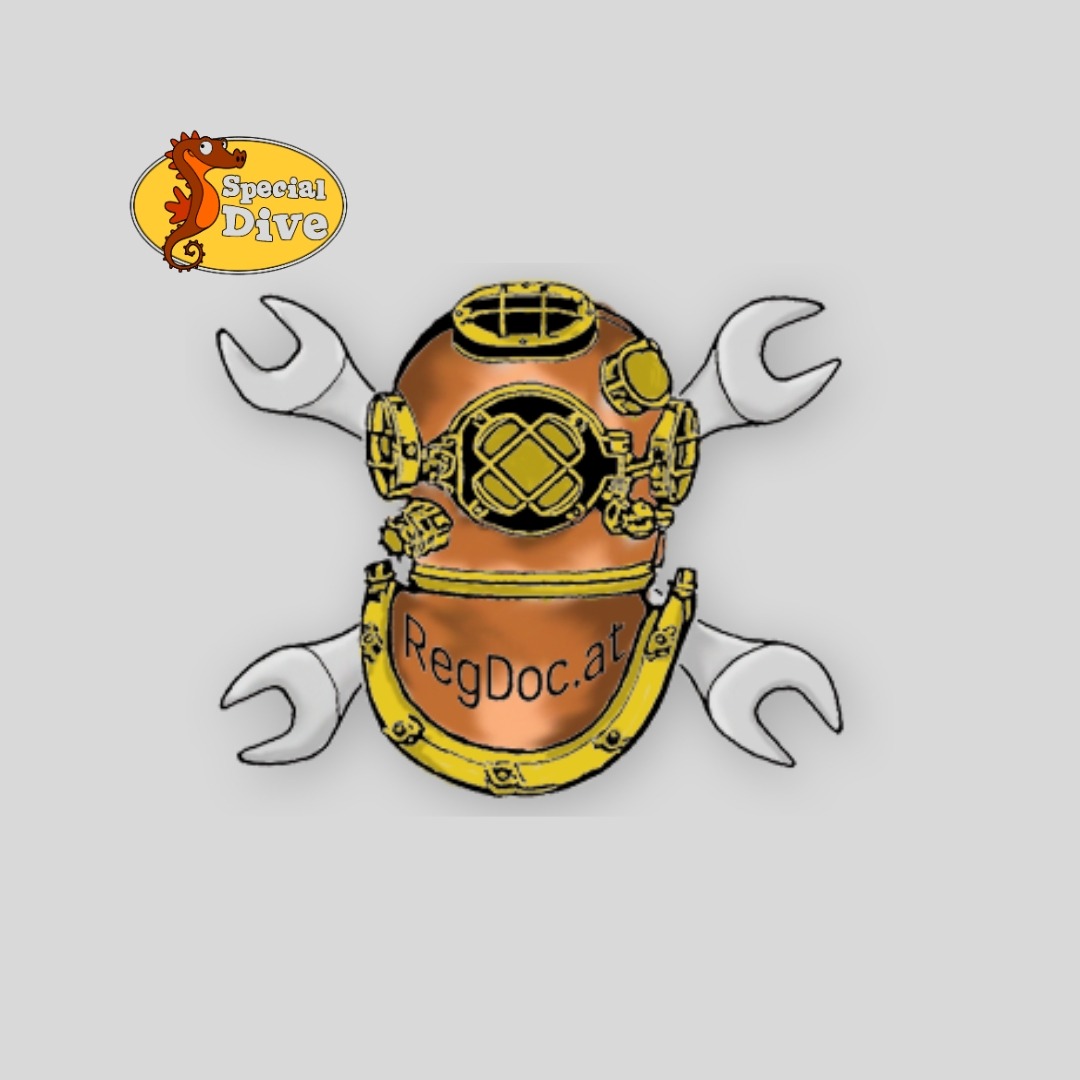 a diving helmet with a diving helmet on it